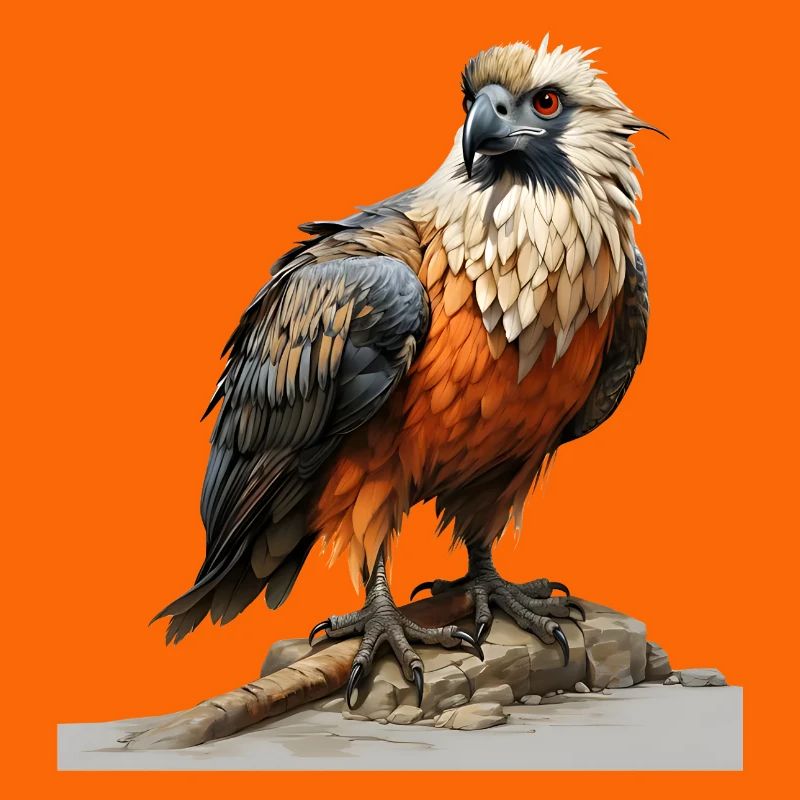 Colorful eagle sitting