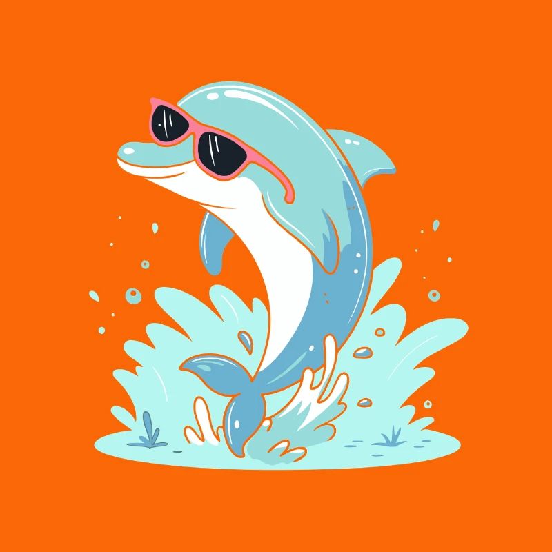 Delfin-Sommer-Pinkbrille