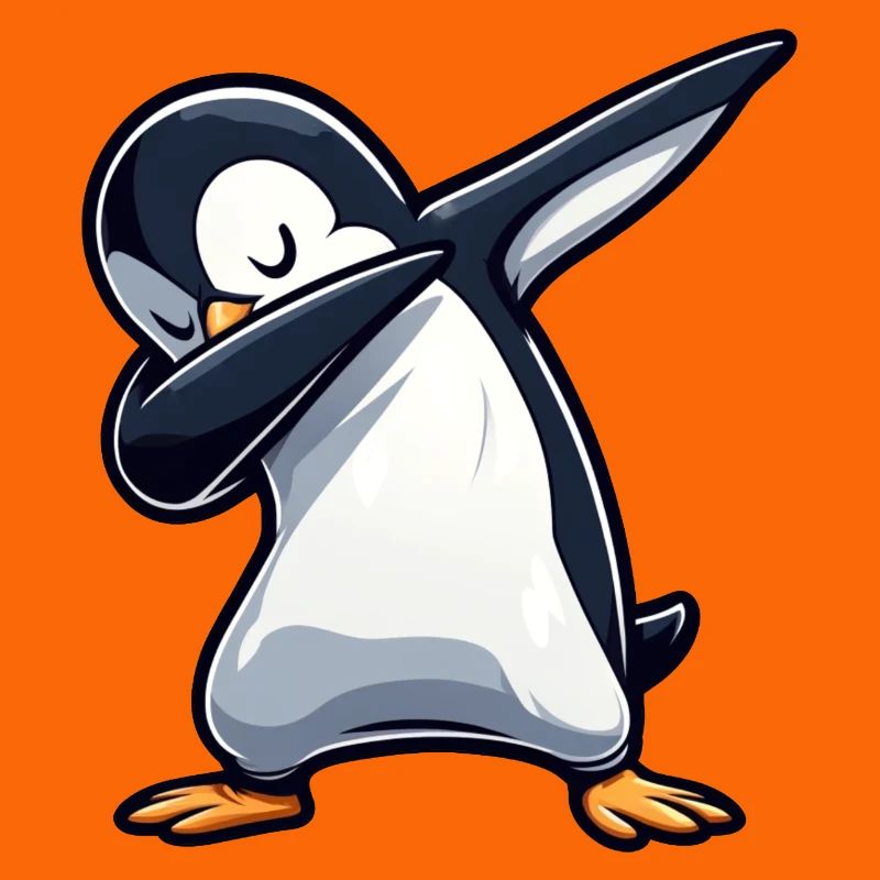 Penguin Dab Dabbing Cool Relaxed