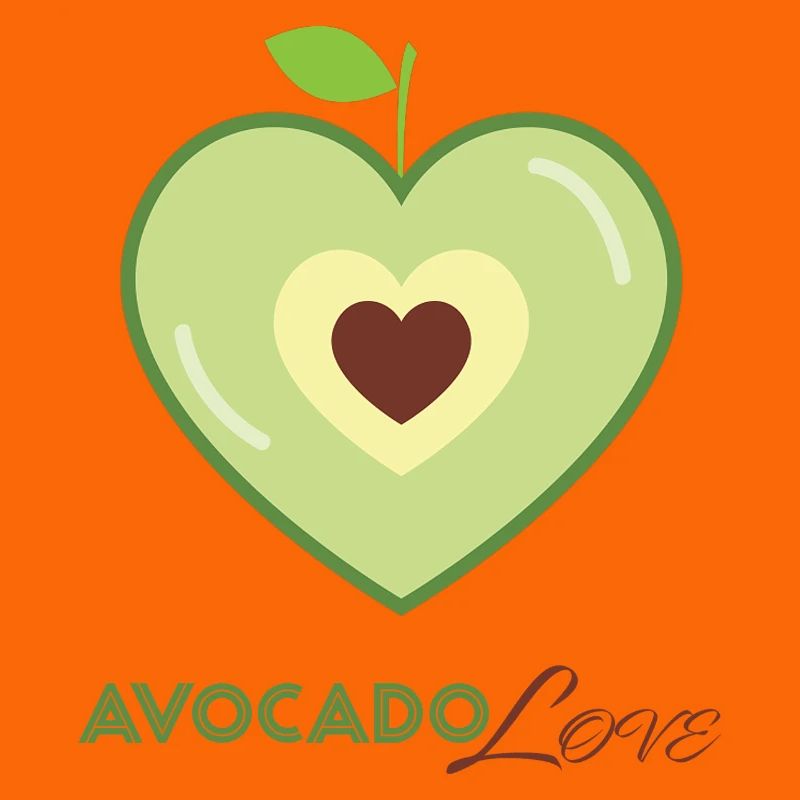 Avocado Herz Liebe