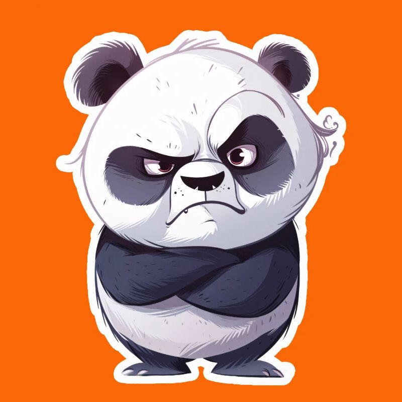 Eingeschnappter Beleidigter Panda