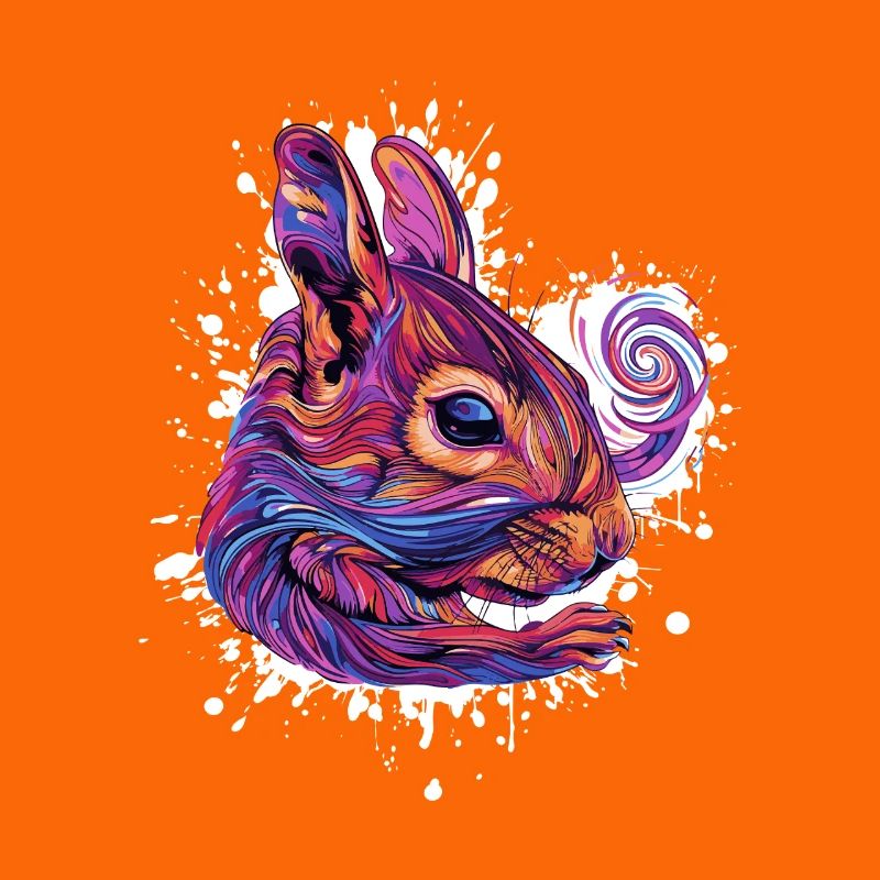 Psychedelischer Eichhörnchenkopf