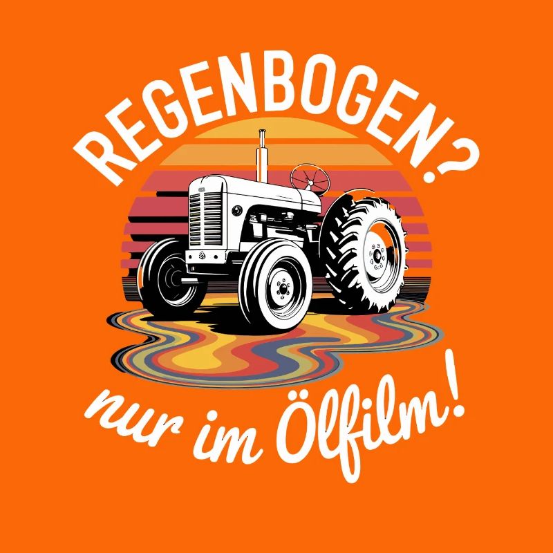  Regenbogen Nur Im Ölfilm Traktor Oldtimer