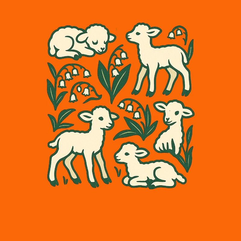 Lamb Quartet in Spring Meadow