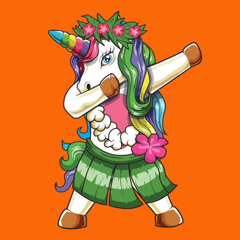 Dab de la danseuse de hula licorne hawaïenne