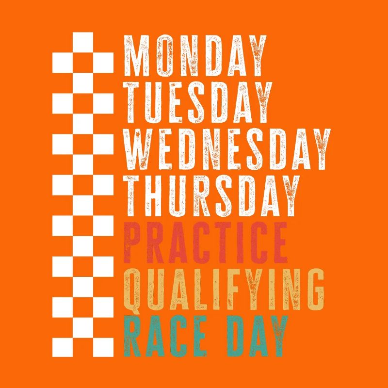 Race Week Schedule: Practice Qualifying Race