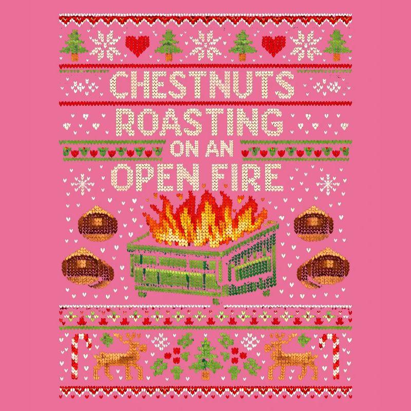 Roasting chestnuts on an open fire garbage can