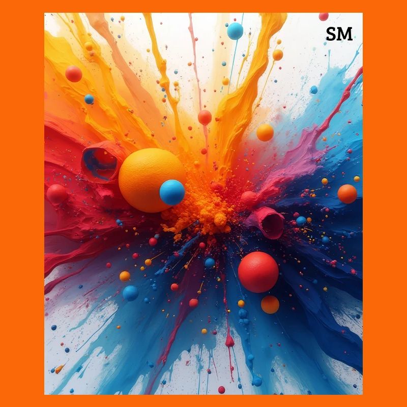 Explosion abstraite des couleurs