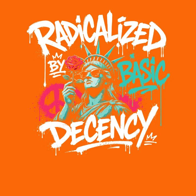 Radikalisierte Basic Decency Graffiti