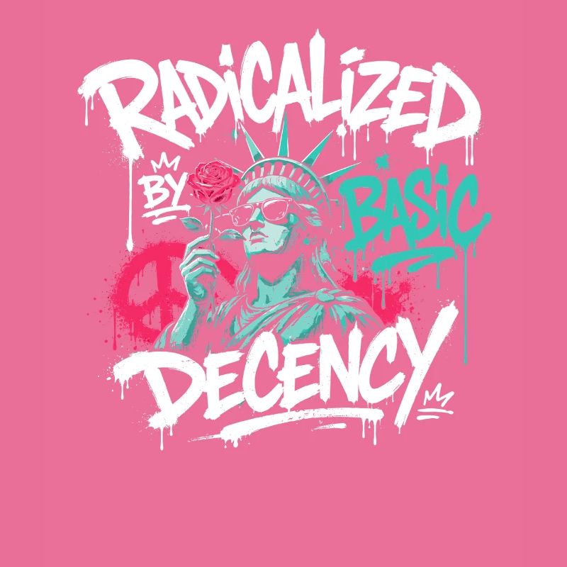 Radikalisierte Basic Decency Graffiti