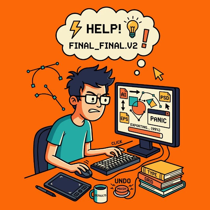 Graphiste Designer Chaos Export Panic