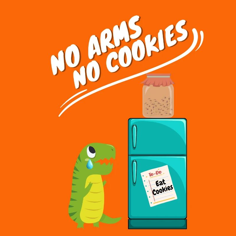 Pas de bras, pas de biscuits, drôle de dinosaure
