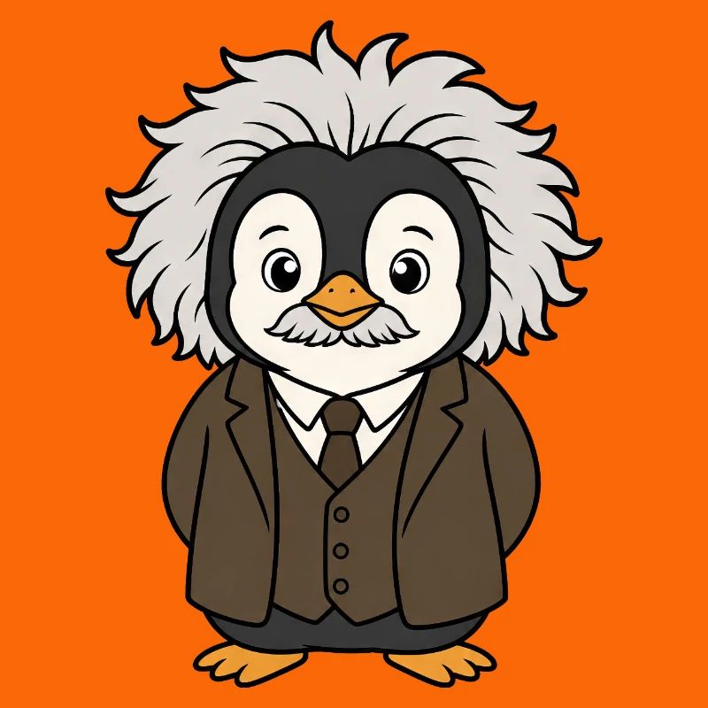 Professeur de sciences physicien Pingouin drôle