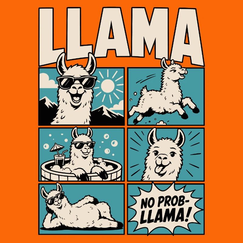 Chill Llama Comic Design