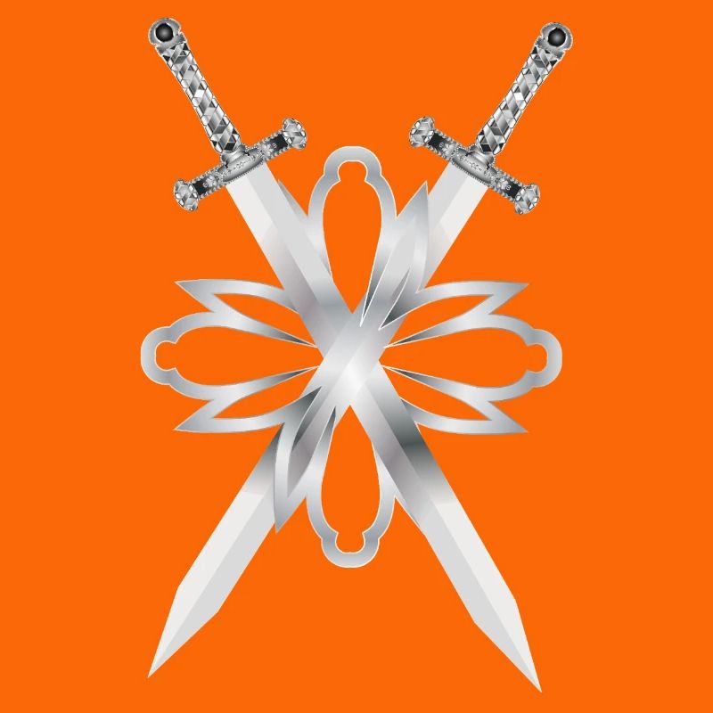 Deux épées ornées d’argent