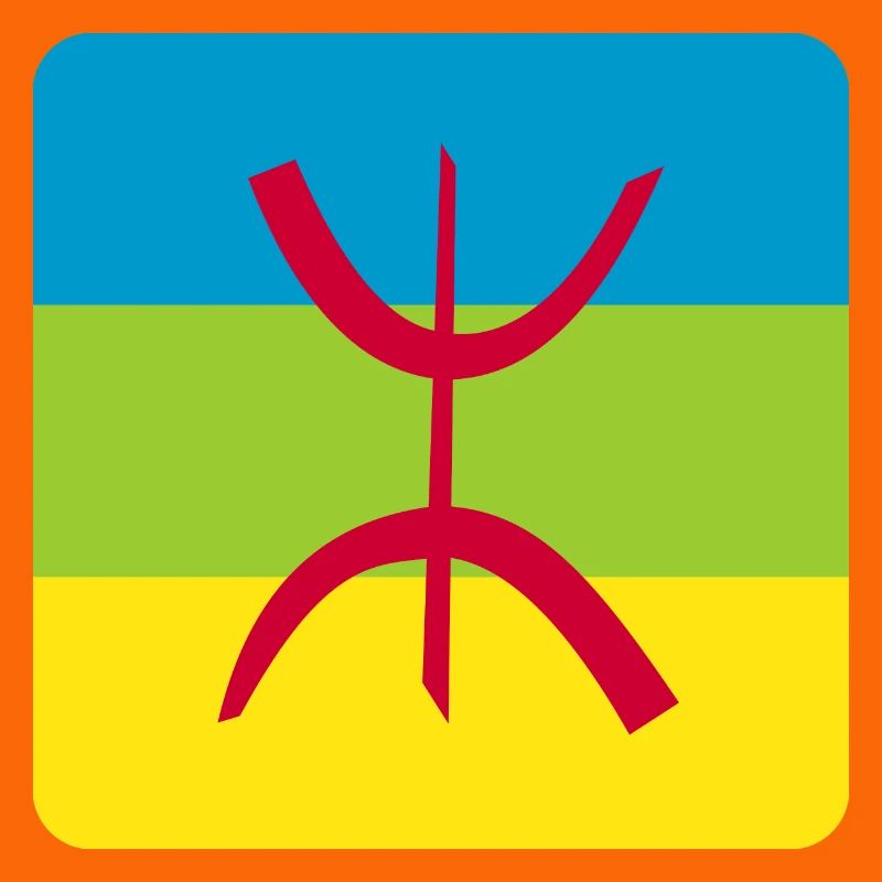 autocollant drapeau berbère réf amazigh