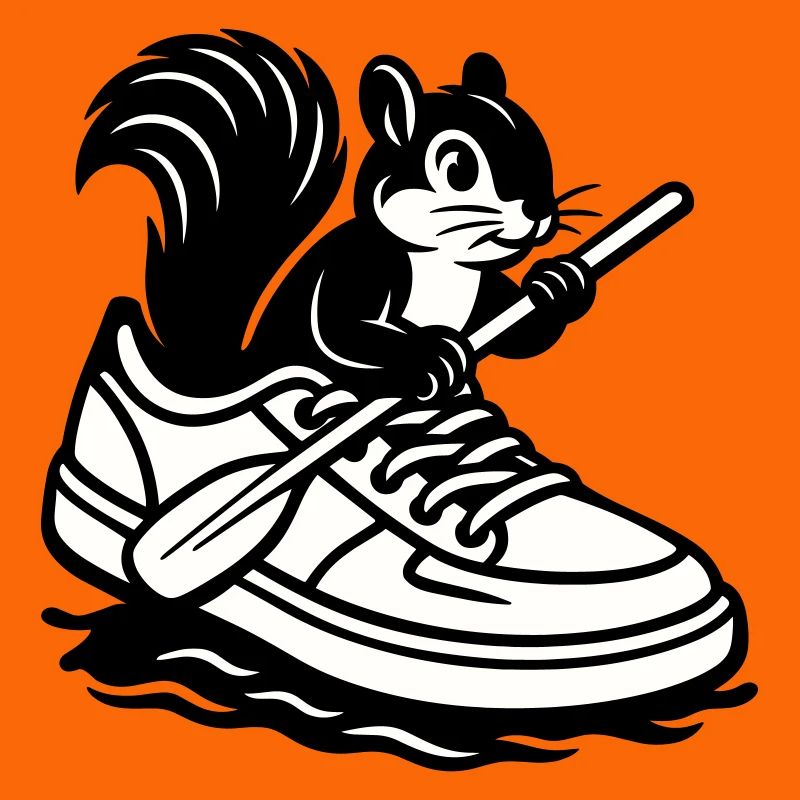 Écureuil en baskets !