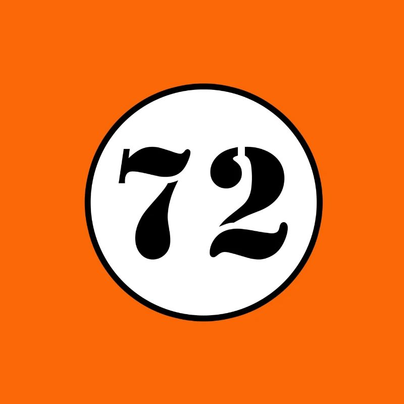 NUMMER 72 Zweiundsiebzig Geburtstag Geschenk