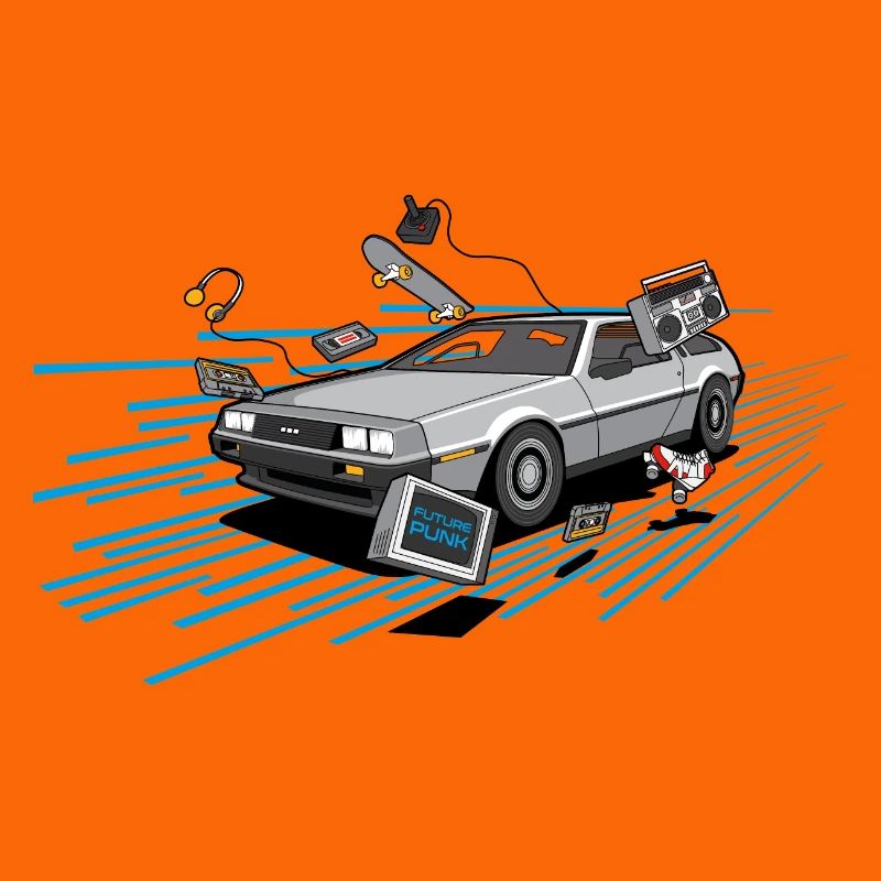 Delorean Oldtimer Youngtimer Retro Future blau 80s