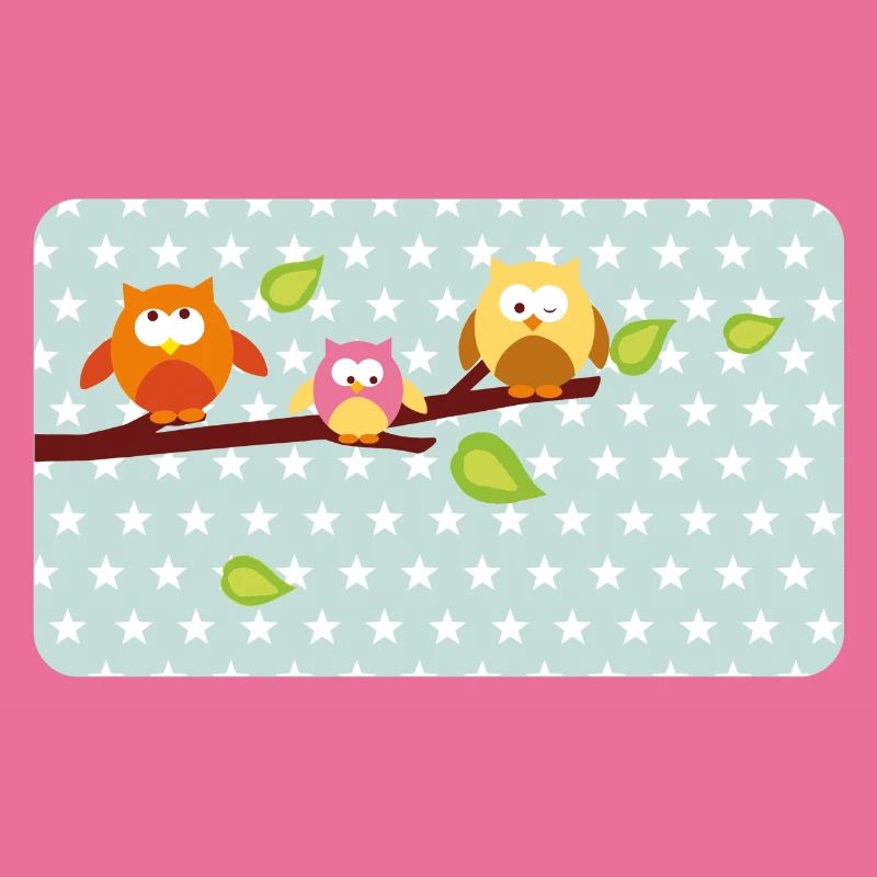 Kleine Eulen mit Sternchen mint | personalisierbar
