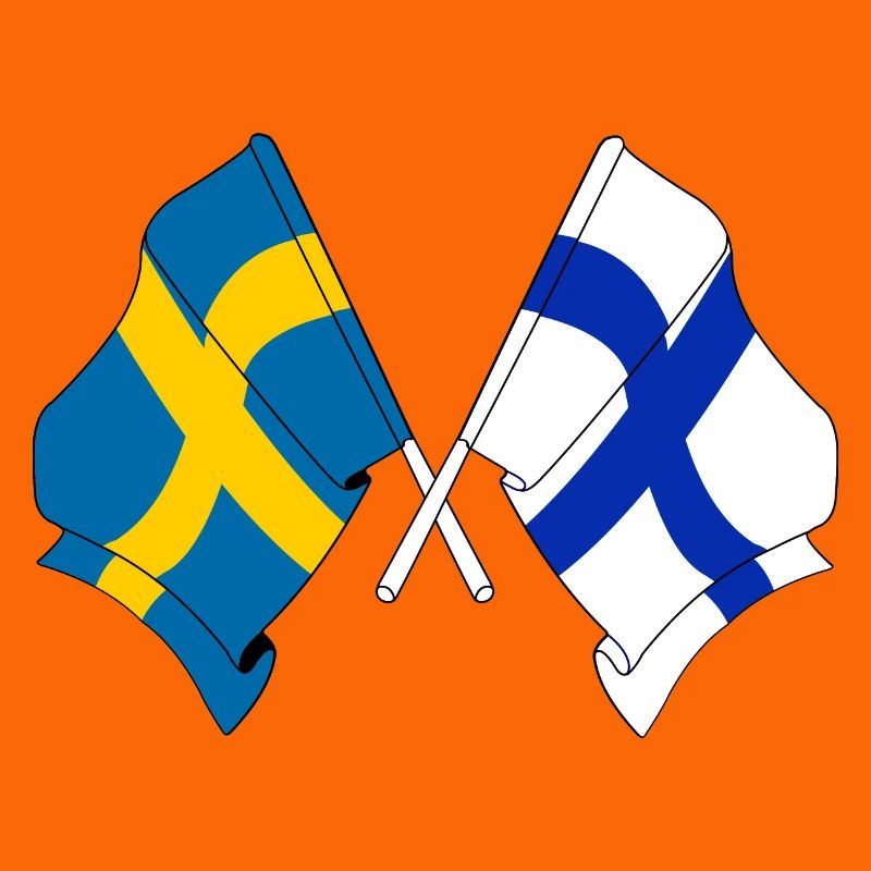 Drapeau de la Suède, drapeau de la Finlande