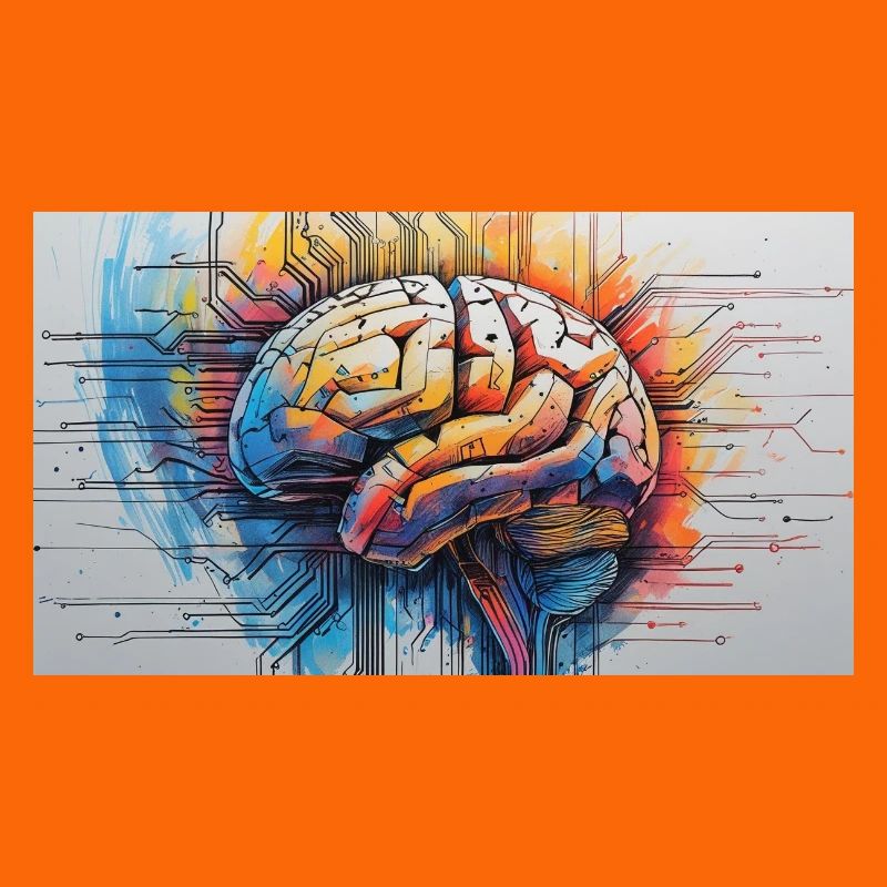 Artificial Brain Colored Circuit