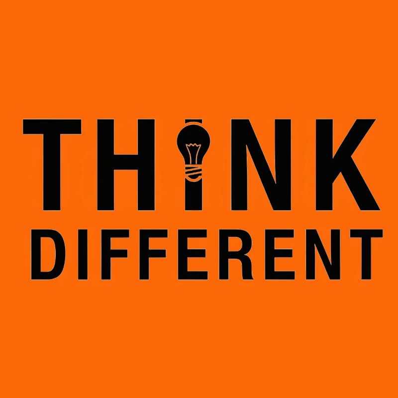 Creative Think Different Lightbulb Design