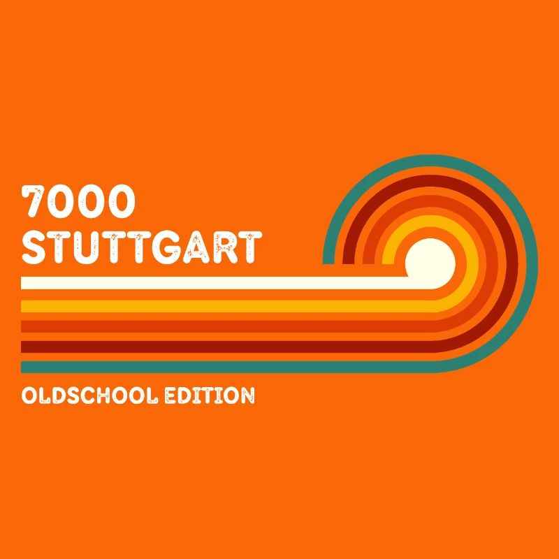 Stuttgart Retro Chemise 7000 Code postal 80s