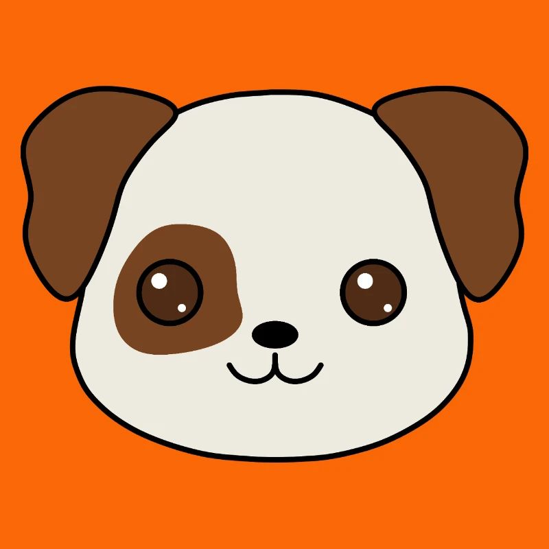 conception de dessin animé de chiot charmant