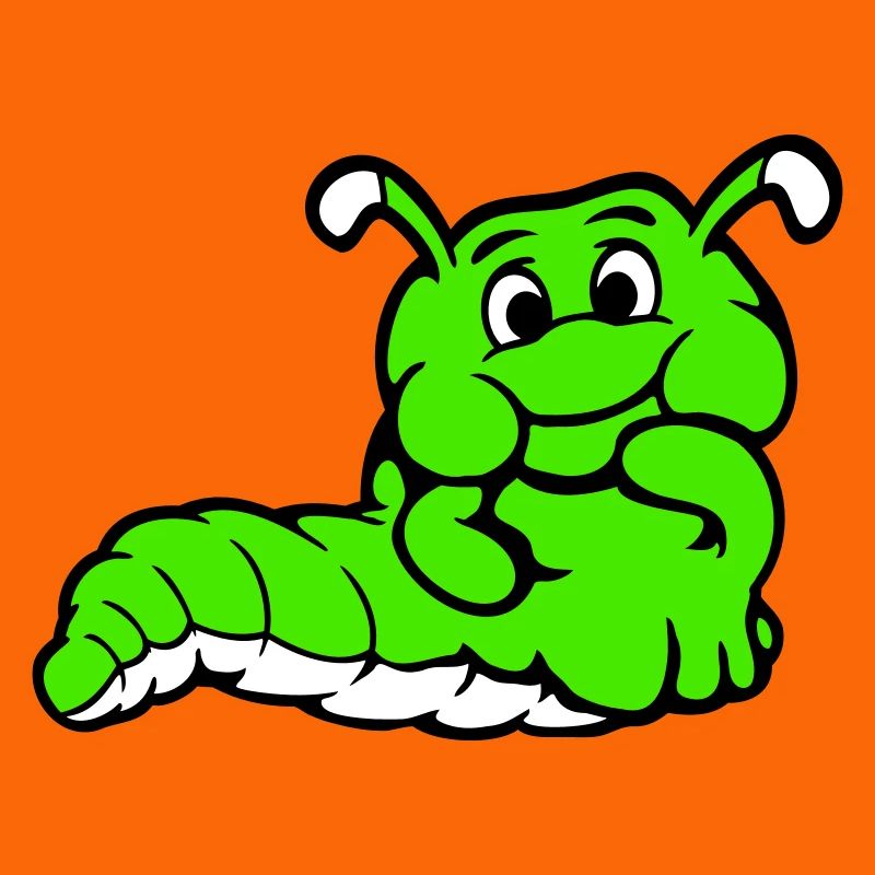 Caterpillar Worm Shy Friendly Curious Looking
