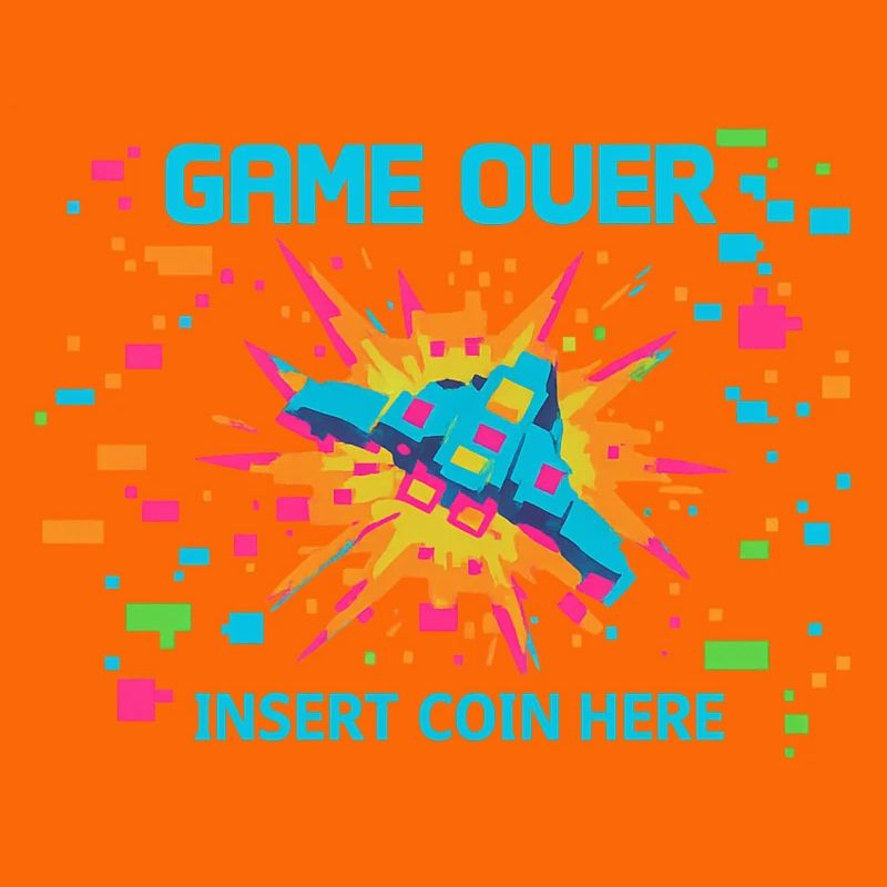 Game Over Neon Arcade Game