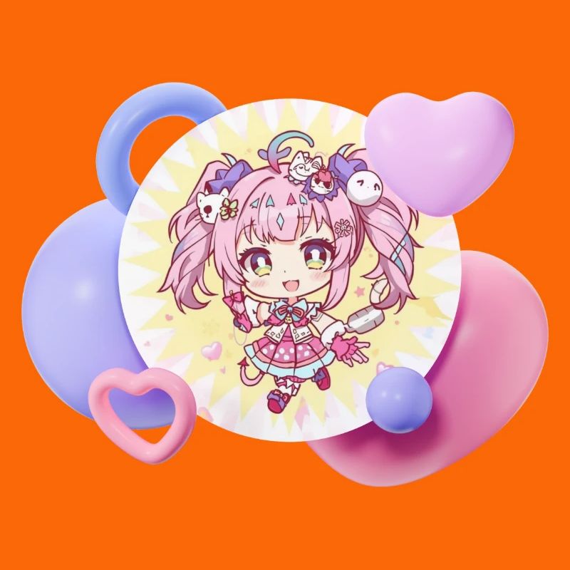 Pastell-Chibi mit Herzchen