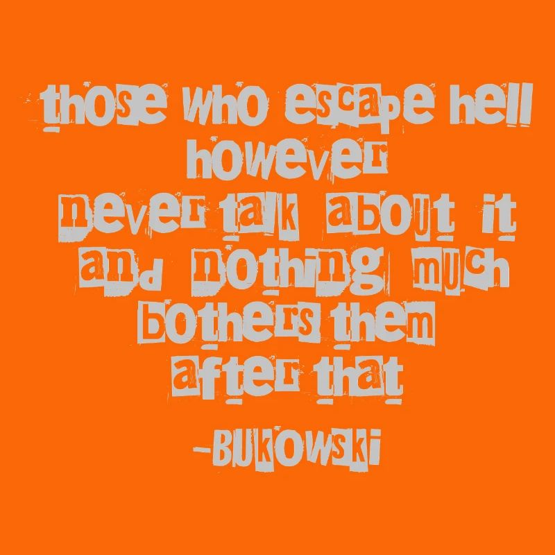 Typographie des citations usées de Bukowski