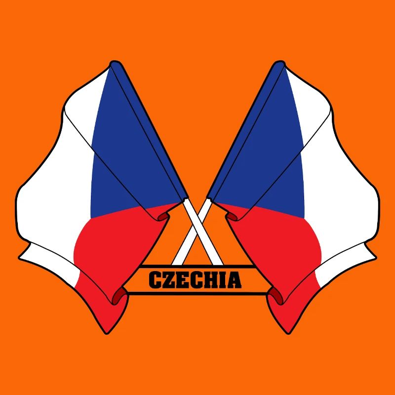 RÉPUBLIQUE TCHÈQUE – Drapeaux croisés