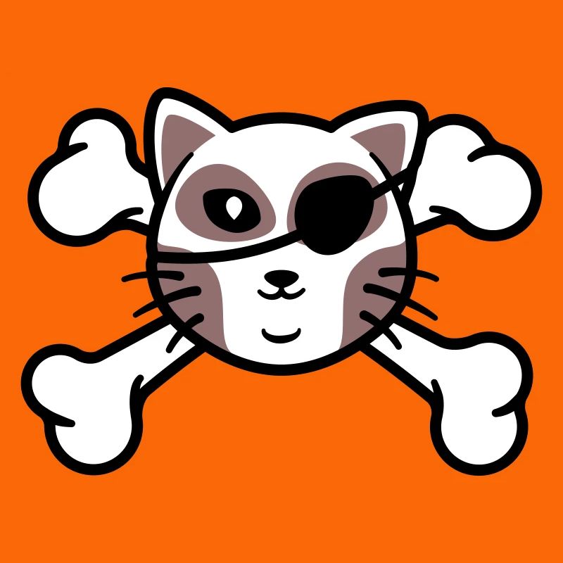 Patch de Crâne de chaton pirate