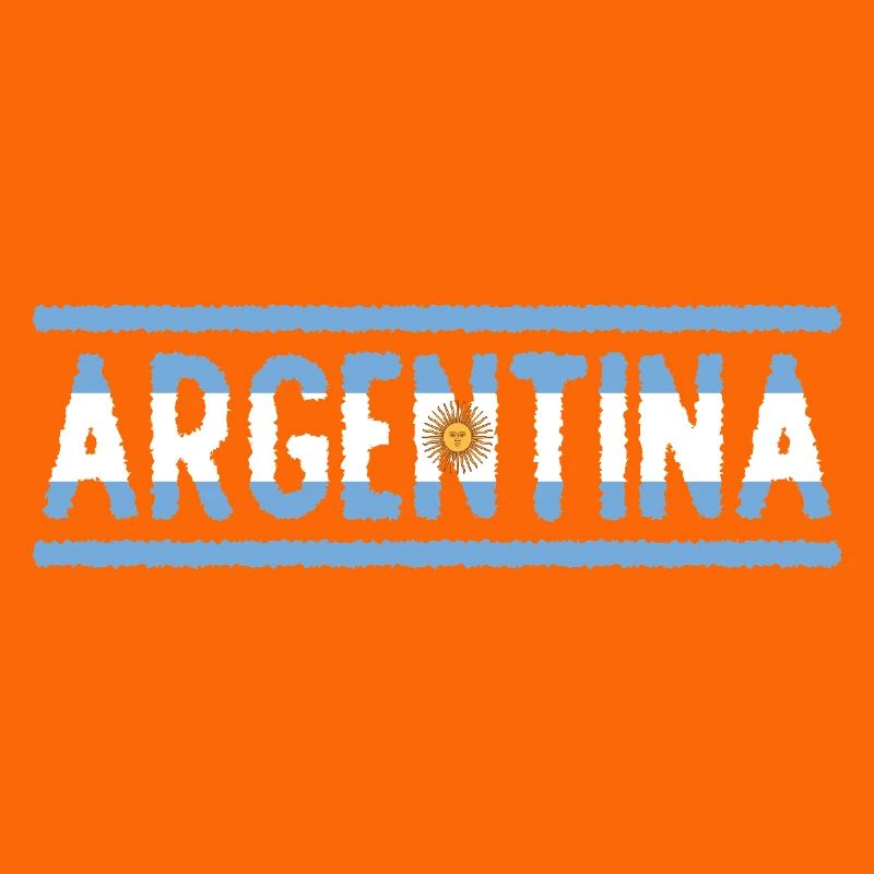 Argentina Flag Text Distressed Sun Pride Design