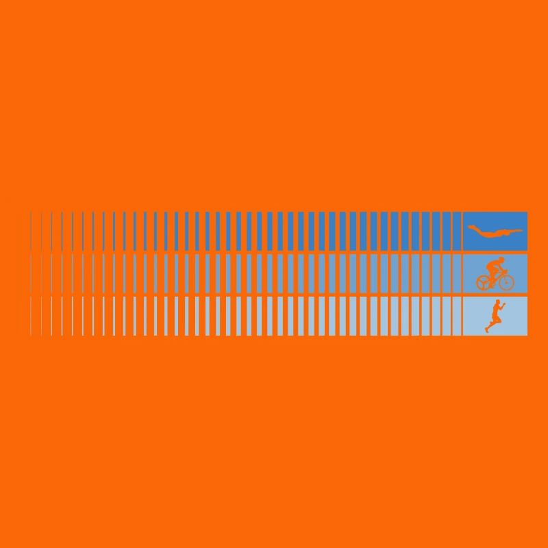 Azure Gradient Barcode Bird