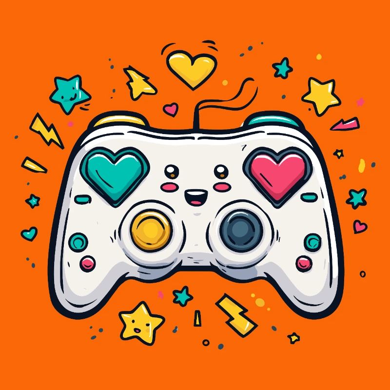 Conception de jeu Heart Controller Neon
