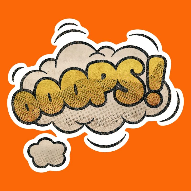 Ooops comique : Expression pop art drôle