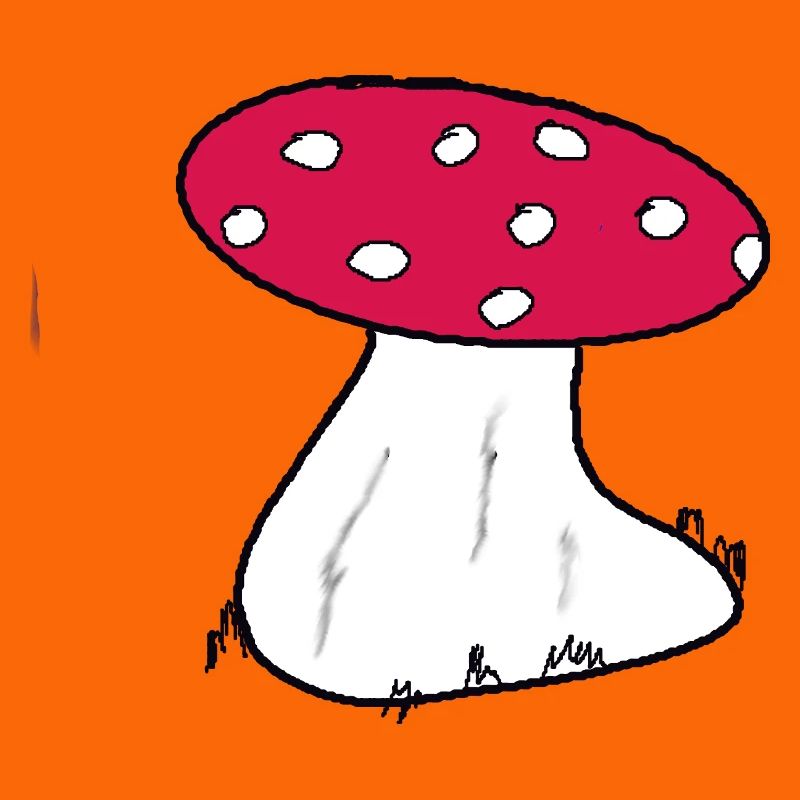 Motif de dessin animé Red Toadstool