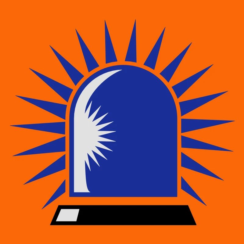 rotating blue beacon light