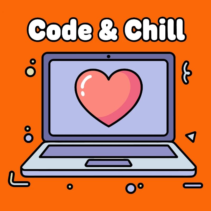 Code & Chill Heart Laptop
