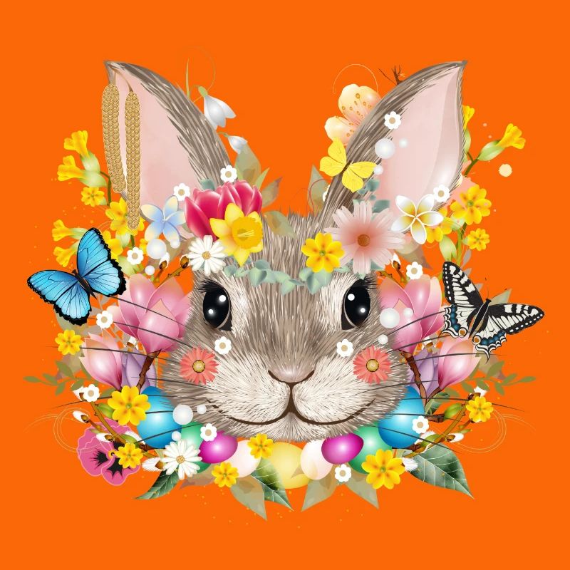Rabbits in a spring-like Easter ambience