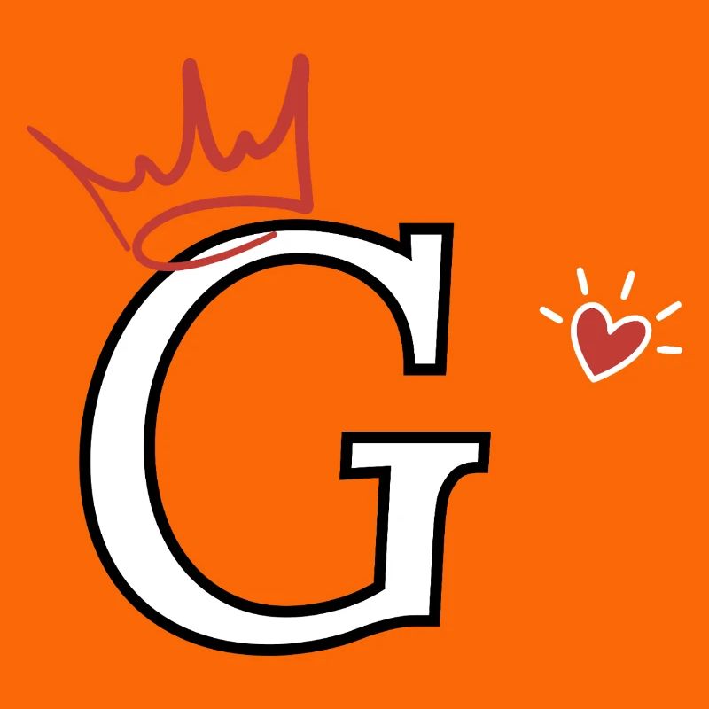 Buchstabe g Kronenherz