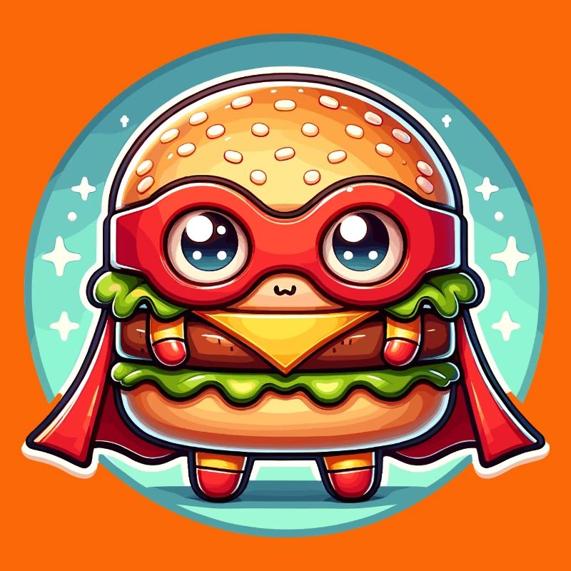 Hamburger Super-héros Burger Snack de restauration rapide
