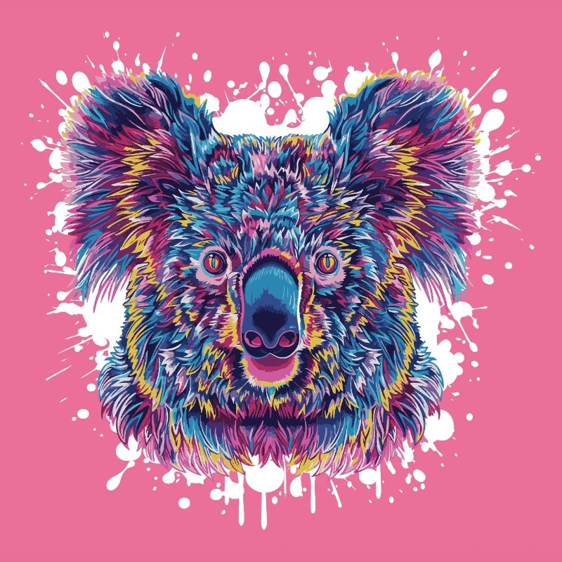 Éclaboussures de couleur Koala