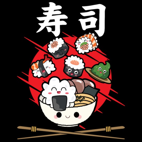Kawaii sushi japanese food anime rice japan' Unisex Hoodie | Spreadshirt