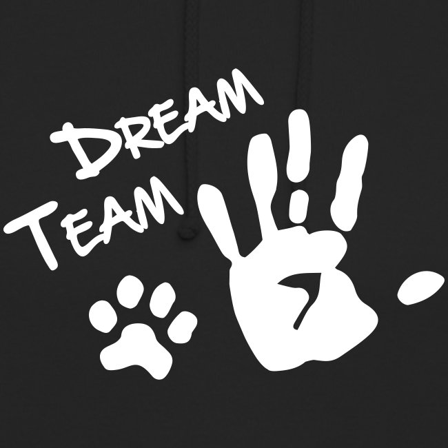Vorschau: Dream Team Hand Hundpfote - Unisex Hoodie