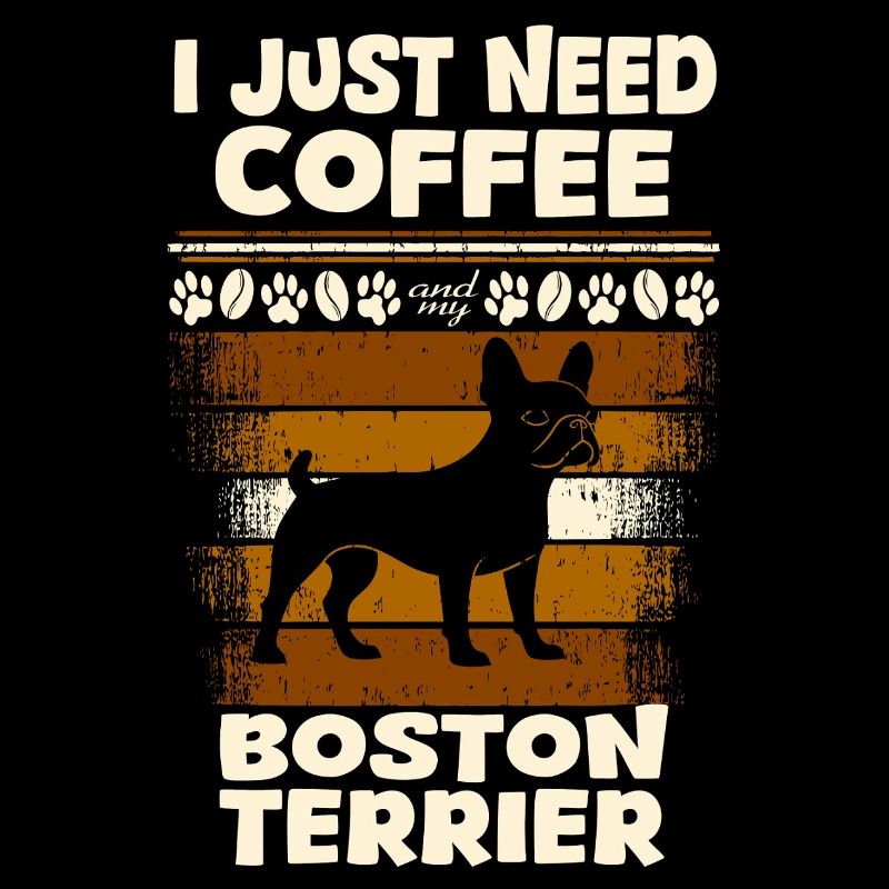 Chien Boston Terrier Café