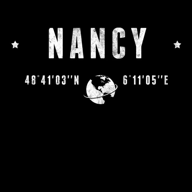 Nancy Coordonnées Géographiques Stylisées